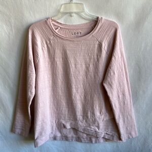 LOFT pale pink cross bottom cotton tunic, size L